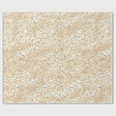 Champagne Faux Glitter Luipaard Print Cadeaupapier (Vlak)