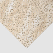 Champagne Faux Glitter Luipaard Print Tissuepapier (Detail)