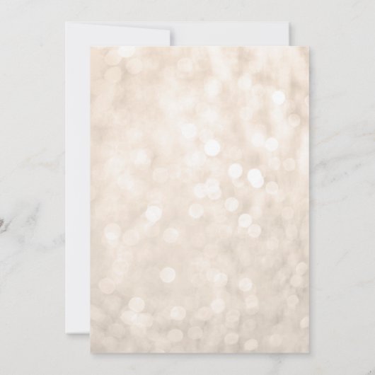 Champagne Faux Glitter Sweet 16 Verjaardag Kaart (Achterkant)