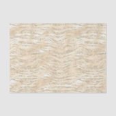 Champagne Faux Glitter Zebra Strepen Tissuepapier (Voorkant)