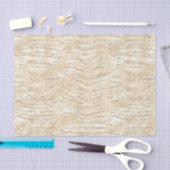 Champagne Faux Glitter Zebra Strepen Tissuepapier (Craft)