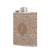 Champagne Faux Tooled Leather Vinyl  Heupfles (Links)