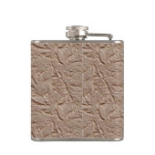 Champagne Faux Tooled Leather Vinyl  Heupfles (Achterkant)