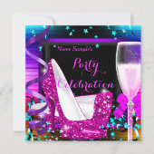 Champagne Feestelijke Gelegenheid Viering Kaart (Voorkant)