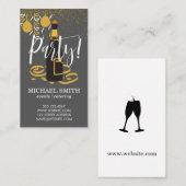 Champagne / Feestplanner / Feestelijk II Visitekaartje (Voorkant / Achterkant)