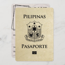 Champagne Filipijnen Paspoort Bewaar de datum Save The Date