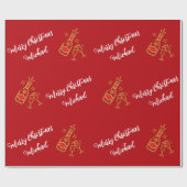 Champagne fles glas aangepaste tekst gepersonalise cadeaupapier (Vlak)