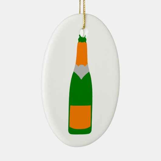 Champagne-fles Keramisch Ornament (Rechts)