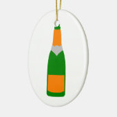 Champagne-fles Keramisch Ornament (Links)