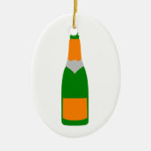 Champagne-fles Keramisch Ornament (Voorkant)