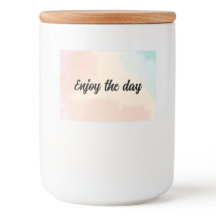 Champagne flesetiket Geniet van het daglabel