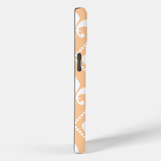 Champagne Fleur de Lis met monogram Case-Mate iPhone Case (Achterkant / Rechts)