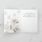 Champagne Floral Birthday Card Kaart (Binnen)