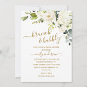 Champagne Floral Brunch en brabbel Vrijgezellenfee Kaart (Voorkant)