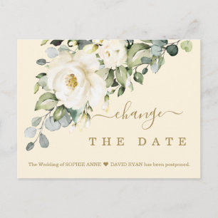 Champagne Floral verander de datum waarop het huwe Briefkaart