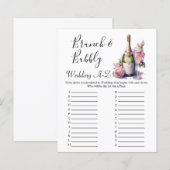 Champagne Floral Vrijgezellenfeest bruiloft spel (Voorkant / Achterkant)