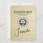 Champagne Florida Passport Bewaar de datum Save The Date (Voorkant)