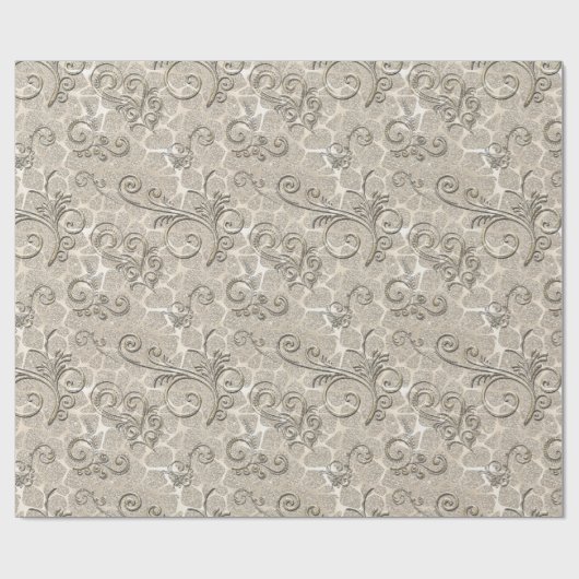 Champagne Flourishes Cadeaupapier (Vlak)