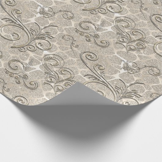 Champagne Flourishes Cadeaupapier (Hoek)