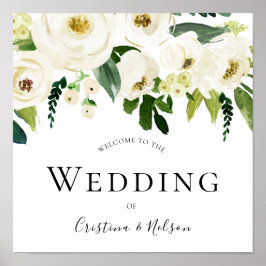 Champagne Flowers Welkom bij het gebarentaal Poster