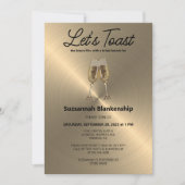 Champagne Fluit Toast Bruidsdouche Sjabloon Kaart (Voorkant)