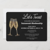 Champagne Fluit Toast Bruidsdouche Sjabloon Kaart (Voorkant)