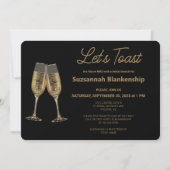 Champagne Fluit Toast Bruidsdouche Sjabloon Kaart (Voorkant)