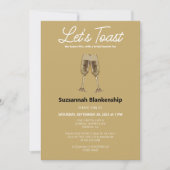 Champagne Fluit Toast Bruidsdouche Sjabloon Kaart (Voorkant)