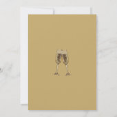 Champagne Fluit Toast Bruidsdouche Sjabloon Kaart (Achterkant)