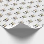 Champagne-fluiten met lint cadeaupapier (Hoek)