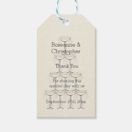 Champagne Fluiten Ontwerp Champagne Gekleurde Brui Cadeaulabel