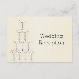 Champagne Fluiten Ontwerp Champagne Gekleurde Brui Informatiekaartje