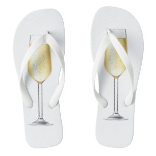 Champagne Fluiten Viering Bruiloft Nieuwjaar Teenslippers