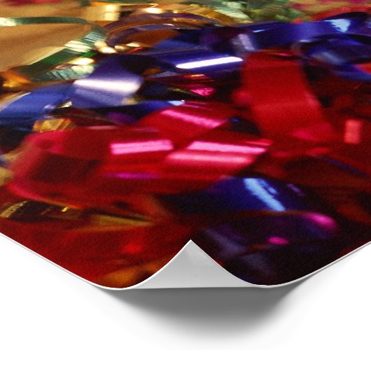 Champagne-fluiten, wimpels en luidsprekers poster (Hoek)