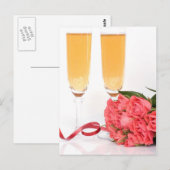 champagne flute briefkaart (Voorkant / Achterkant)