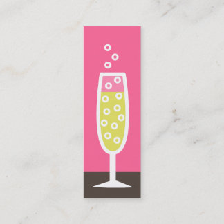 Champagne flute mini visitekaartje
