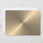 Champagne Flute Toast op Faux Metallic Kaart (Achterkant)