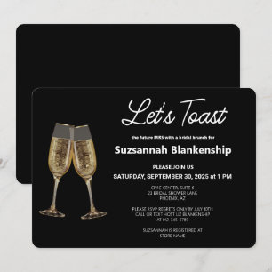 Champagne Flute Toast Vrijgezellenfeest Sjabloon Kaart