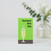 Champagne flute visitekaartje (Staand voorkant)