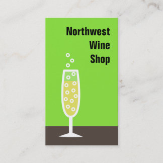 Champagne flute visitekaartje