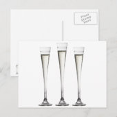 Champagne Flutes Briefkaart (Voorkant / Achterkant)