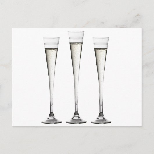Champagne Flutes Briefkaart (Voorkant)