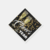 Champagne Flutes Custom Happy New Year Servet (Hoek)