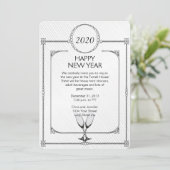 Champagne Flutes New Years Eve Party Kaart (Staand voorkant)