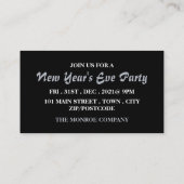 Champagne Flutes, New Year's Eve Party Ticket Informatiekaartje (Achterkant)