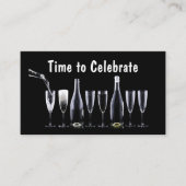 Champagne Flutes, New Year's Eve Party Ticket Informatiekaartje (Voorkant)