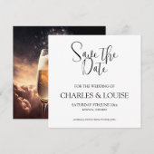 Champagne Flutes Save the Date (Voorkant / Achterkant)