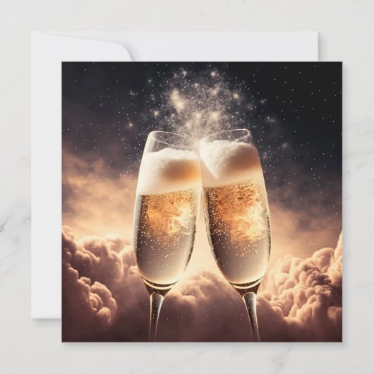 Champagne Flutes Save the Date (Achterkant)