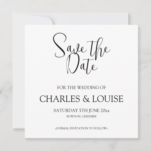 Champagne Flutes Save the Date (Voorkant)