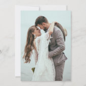 Champagne Flutes Script Photo Weddenschap Bedankkaart (Achterkant)